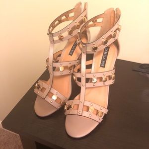 Embellished Nude Heels